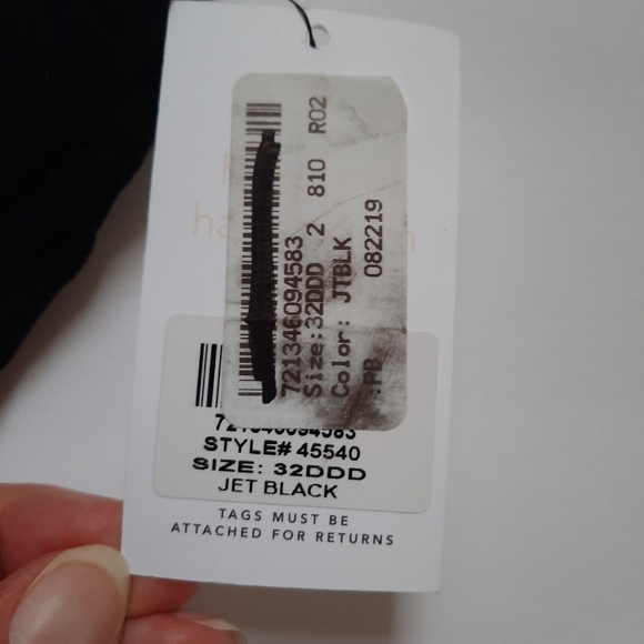 NWT Lively All-Day Plunge Wireless bra Jet Black Style #45540 Size 32DDD - Picture 5 of 11